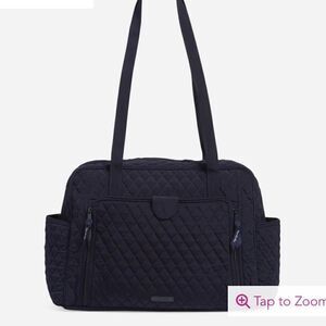 Vera Bradley Factory Style Baby Bag in Microfiber Classic Navy NWT